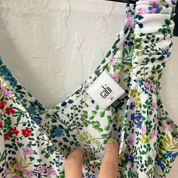 Cabi Floral Rotation Tank Top SizeXS 5917 Lightweight Cottagecore Relaxed - Picture 3 of 6